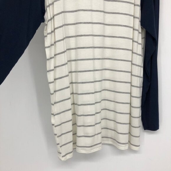 NWT - Silver Icing White Birch Stripped White & Blue Long Sleeve T shirt M - Picture 14 of 16